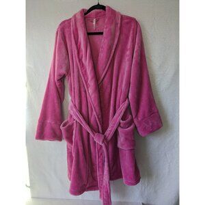 SOMA Women's Plush Short Robe In Poet Pink Soft Size Small/Medium Barbiecore